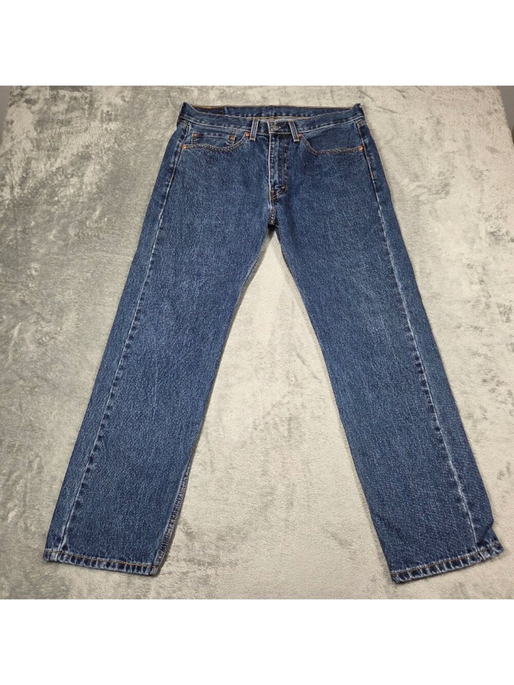 Levis 505 Jeans 34X30 Blue Straight Leg 100% Cotton Denim Cowboy Preppy